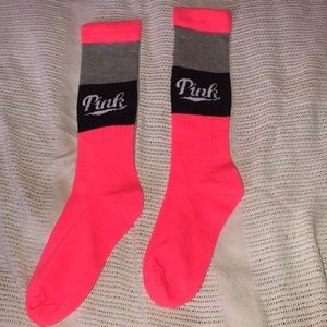 VS Pink knee high socks